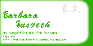 barbara husveth business card