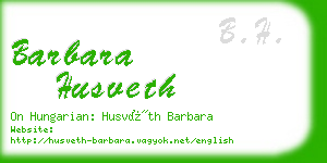 barbara husveth business card